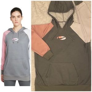 Nike Hoodie - Medium, Gray, White, Pink, Colorblock, Thermafit, Cute, EUC